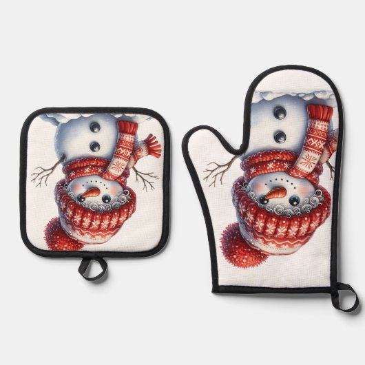 Whimsical Winter Ovenwant & Pannenlap Set (Voorkant)