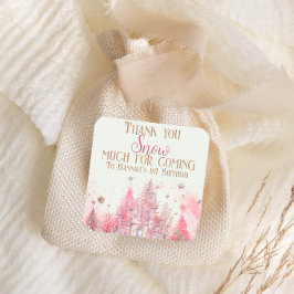 Whimsical Winter Prinses Sprookjesachtige Verjaard Vierkante Sticker