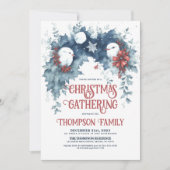 Whimsical Winter Vogels Kerstmis Feest Kaart (Voorkant)