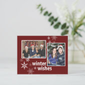 Whimsical Winter Wishes Briefkaart (Staand voorkant)