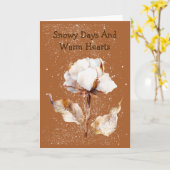 Whimsical Winter Wishes Snowy Greeting Card Kaart (Gele Bloem)