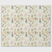 "Whimsical Winter Wonderland Pattern" Cadeaupapier (Vlak)