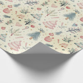 "Whimsical Winter Wonderland Pattern" Cadeaupapier (Hoek)