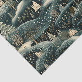 Whimsical Winter Woodland Kerstmis Decoupage Tissuepapier (Detail)