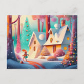 Whimsical Winter's Tale: voeg je warme wensen toe Feestdagenkaart (Voorkant)