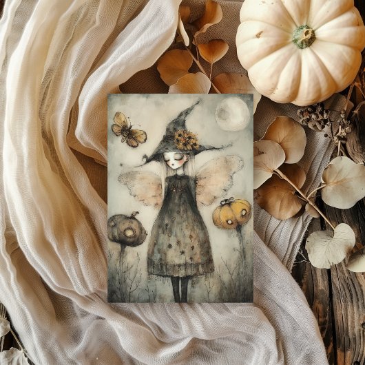Whimsical Witch en pompoenen Decoupage Tissuepapier