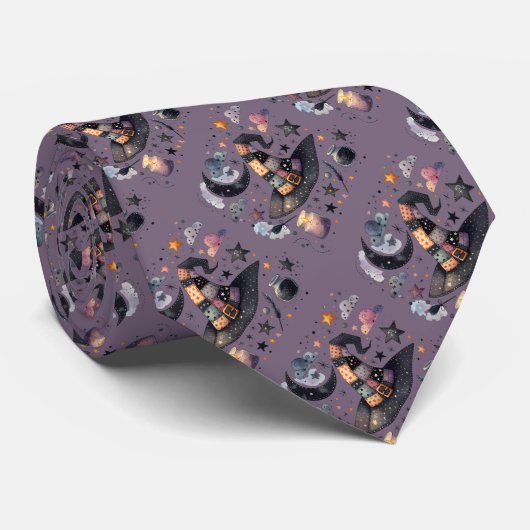Whimsical Witch Pet en hemelse magie Stropdas (Opgerold)