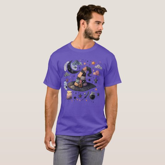 Whimsical Witch Pet en hemelse magie T-shirt (Voorkant volledig)