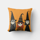 Whimsical Witches Spooky Schattige Halloween Kussen (Voorkant)
