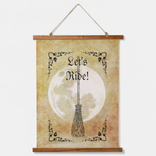 Whimsical Witchy Full Moon Hangend Wandkleed