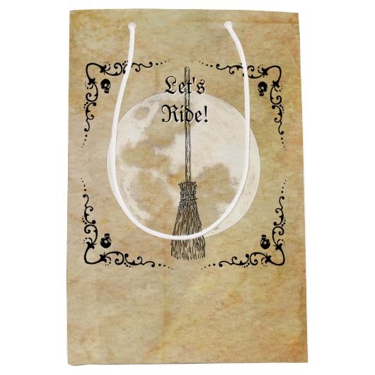 Whimsical Witchy Full Moon Medium Cadeauzakje (Voorkant)