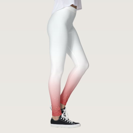 Whimsical Witte en Rode Kerstmis Leggings (Rechts)