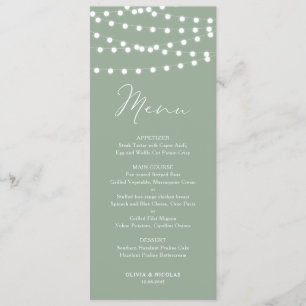 Whimsical Witte Sprookjeslichten Wijze Groene Brui Menu