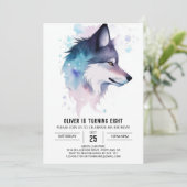 Whimsical Wolf Cub's Verjaardag Kaart (Staand voorkant)