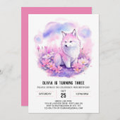 Whimsical Wolf Forest Verjaardag Kaart (Voorkant / Achterkant)