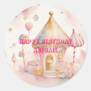 Whimsical wonder Candyland Ronde Sticker