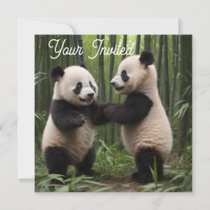 Whimsical Wonders: Baby-panda's spelen in het bos Kaart