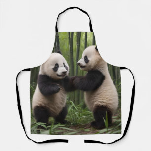 Whimsical Wonders: Baby-panda's spelen in het bos Schort