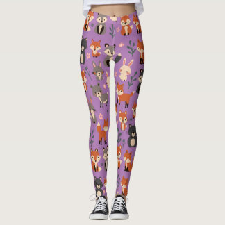 Whimsical Woodland Animals Patroon Leggings