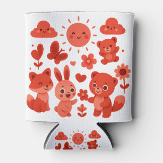 Whimsical Woodland Animals Sun Can Cooler