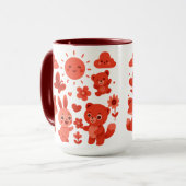 Whimsical Woodland Animals Sun Ceramic Mug (Devant gauche)