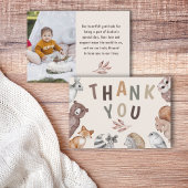 Whimsical Woodland Animals Verjaardag Bedankt
