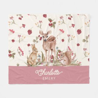 Whimsical Woodland Blanket Bloemen Baby Kwekerij Fleece Deken