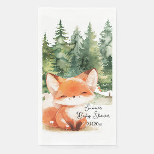 Whimsical Woodland Fox Baby shower Servet