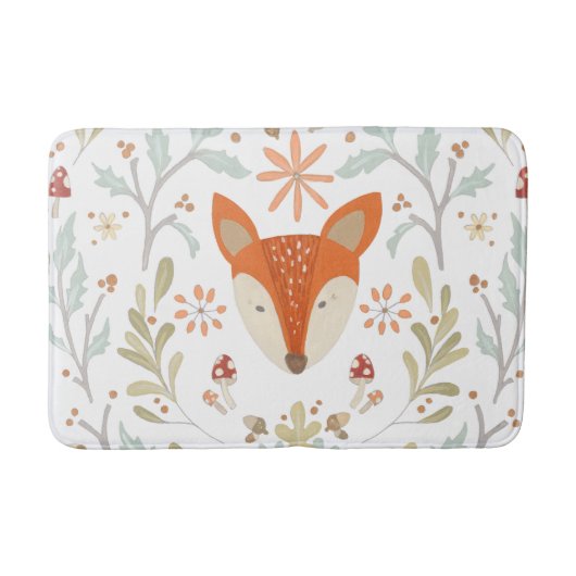 Whimsical Woodland Fox Badmat (Voorkant)