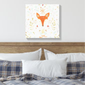Whimsical Woodland Fox Canvas Afdruk (Insitu (Slaapkamer))