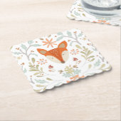 Whimsical Woodland Fox Kartonnen Onderzetters (Gebogen)