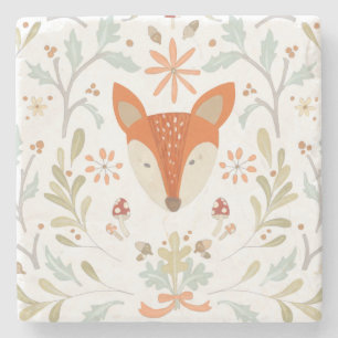 Whimsical Woodland Fox Stenen Onderzetter