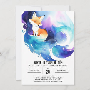 Whimsical Woodland Fox Verjaardag Kaart