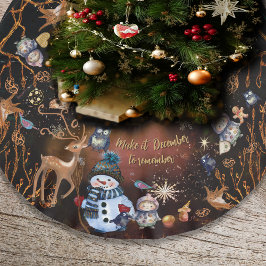 Whimsical Woodland Friends Christmas Tree Skirt Kerstboom Rok