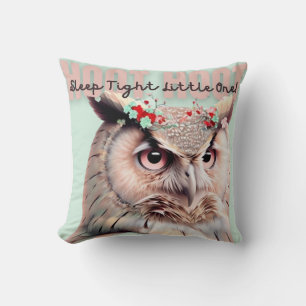 Whimsical Woodland Owl Sleep Tight Nursery Kussen