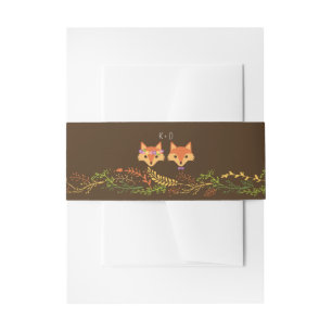 Whimsical Woodland Vossen Rustieke bruiloft Uitnodigingen Wikkel