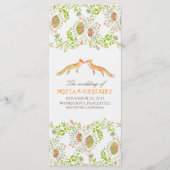 Whimsical Woodland Vossen Wedding Programma's (Voorkant)