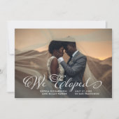 Whimsical Words | Foto-aankondiging van We Eloped Kaart (Voorkant)