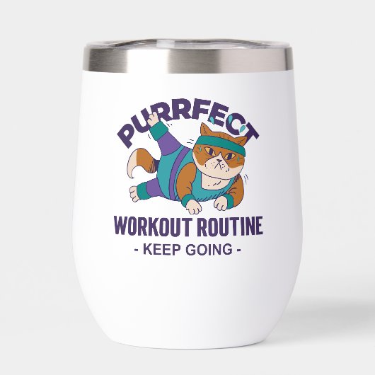 Whimsical Workout Cat (Achterkant)