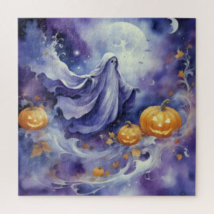 Whimsical Wraith: Het betoverde pompoenpad Legpuzzel