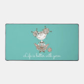 Whimsical Yarn Lover Meisje  Bureaumat (Voorkant)