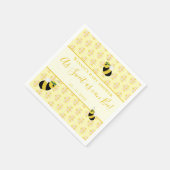 Whimsical Yellow Bee Honingraat Baby shower Decor Servet (Hoek)
