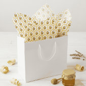 Whimsical Yellow Beehive and Bumblebee Pattern Tissuepapier