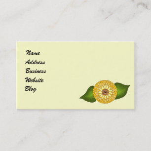 Whimsical Yellow Daisy Visitekaartje