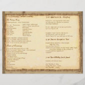 Whimsical Yellow Heart Leaf Tree Wedding Programme (Achterkant)