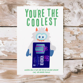 Whimsical Yeti Holiday Coach Gift Kaart Houder