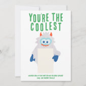 Whimsical Yeti Holiday Gift Kaart Houder (Voorkant)