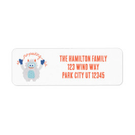 Whimsical Yeti No Peking Holiday Retouradres Etiket