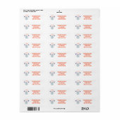 Whimsical Yeti No Peking Holiday Retouradres Etiket (Full Sheet)