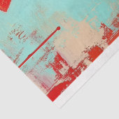 Whimsical Yorkie Dog, Red Bow Stropdas AT2 Decoupa Tissuepapier (Detail)